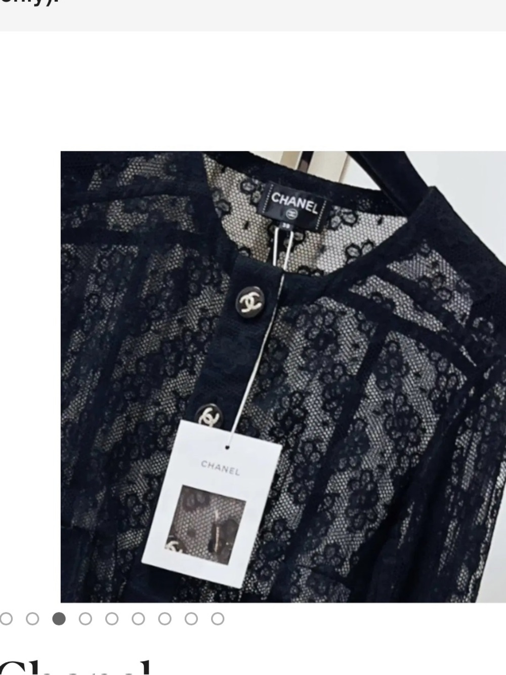 In search of this CHANEL Black Lace Button  jacket